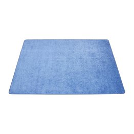 Solid Blue Rectangle Rug
