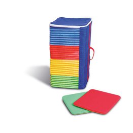 Rainbow Square Mats Set Of 32 With Holdall