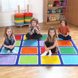 Rainbow Square Placement Carpet