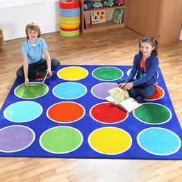 Rainbow Circles Placement Carpet