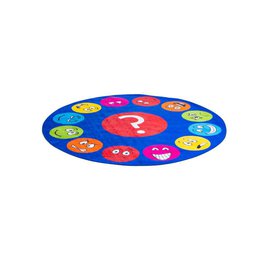 Emotions Faces Interactive Circular Carpet