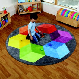 Rainbow Circular Polygons Carpet