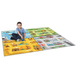 Small World Road Map Set 2 Indoor Outdoor Carpets