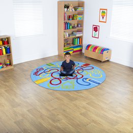 Rainbow Colour Tubes Carpet