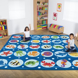 Under the Sea large Square Placement Carpet