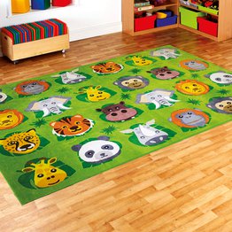 Zoo Conservation Rectangular Placement Carpet