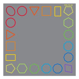 Essentials Rainbow Geometric Border Carpet