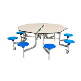 8 Seat Graduate Octagonal Mobile Foldable Dining Table