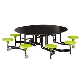 8 Seat Graduate Oval Mobile Foldable Dining Table
